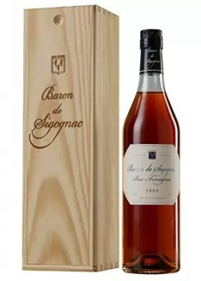 Armagnac Baron De Sigognac 1989 in cutie de lemn 700ml