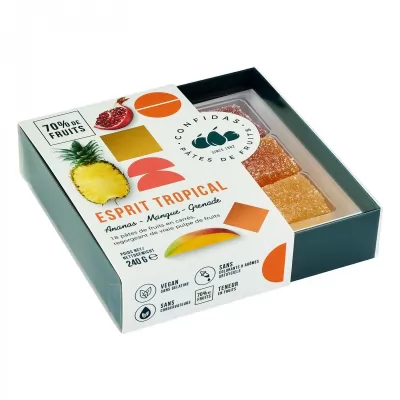 Cutie cu 18 jeleuri cu fructe exotice Esprit Tropical Confidas 240g