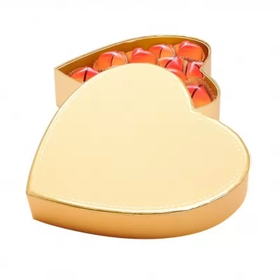 Cutie cu praline de ciocolata belgiana in forma de inima Valentino 135g
