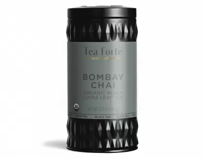 Cutie metalica cu ceai negru cu condimente orientale, Bombay Chai, 50 de portii de ceai Tea Forte