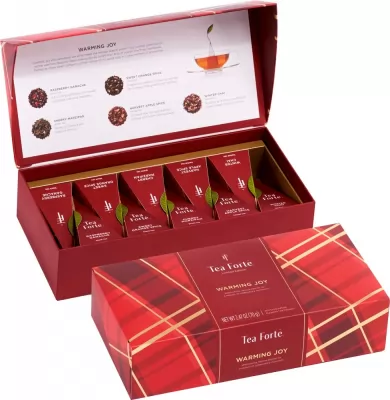 Cutie cu 10 piramide de ceai Petite Ribbon Box WARMING JOY Tea Forte